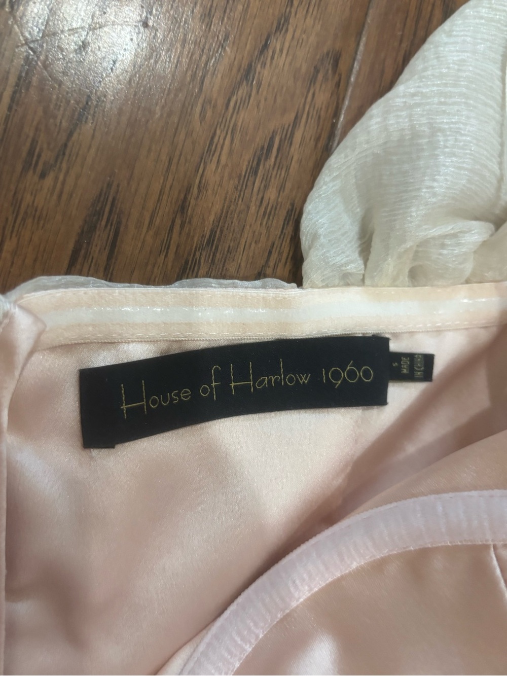House of Harlow 1960 Sheer Puff Sleeve Corset Peplum Top Small Revolve - Picture 3 of 12